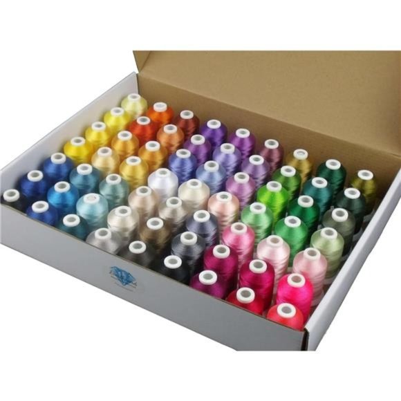 63 Brother Colors Polyester Embroidery Machine Thread Kit 40 Weight - Picture 1 of 6